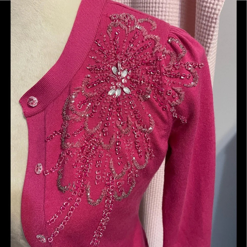 INC Fuschia shirt sweater size S. - Picture 3 of 3